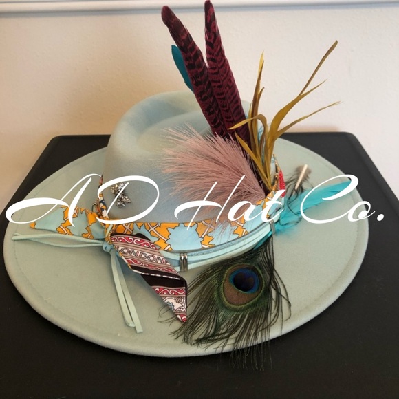 Custom-Made Felt Fedora - “Mint 2 Be” - Picture 5 of 6